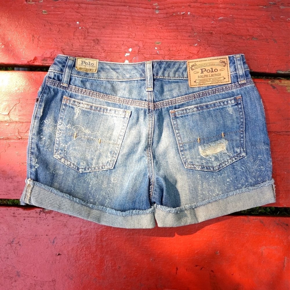 💙2$10 SALE! POLO Ralph LaurenJean Shorts Distress